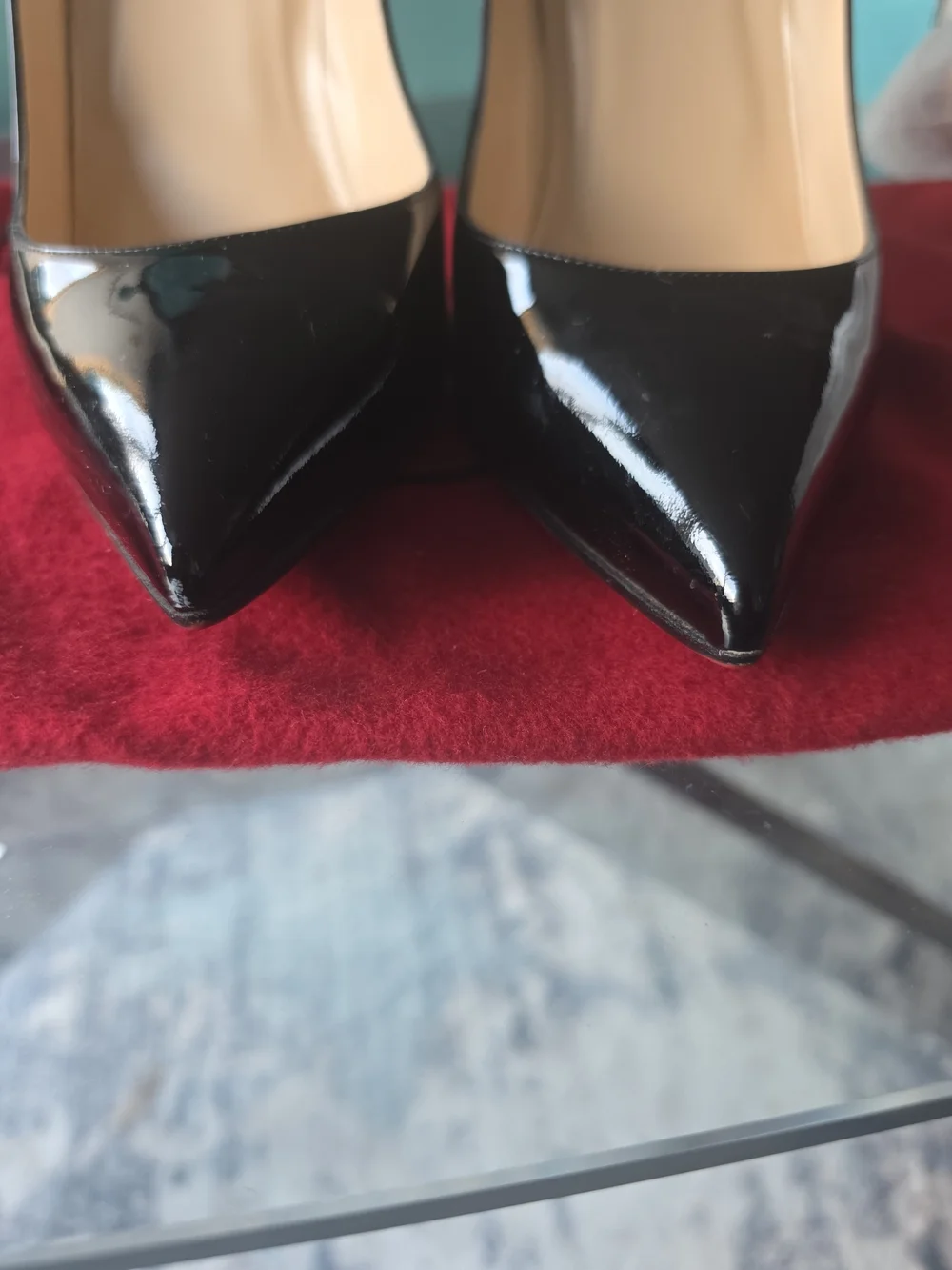 Christian Louboutin So Kate Patent Black Heels Pumps Stiletto 41.5
